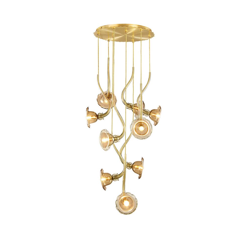 Lampada Da Tavolo Viola Con Foglie Oro Rosa – Touch Dimmerabile 3 Luci – Perfetta Per Camera Da Letto, Soggiorno O Ufficio – Regalo Originale Per La Casa